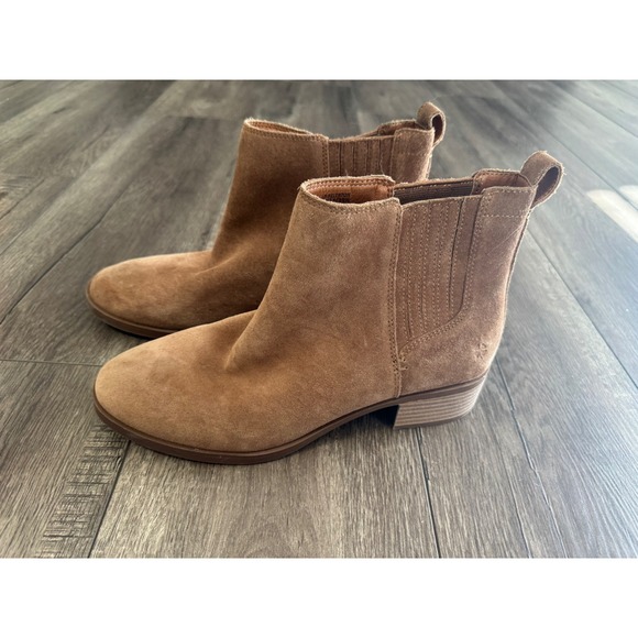 Lucky Brand Suede Leather Ankle Boots Pelerton Size 8.5 - Picture 3 of 9